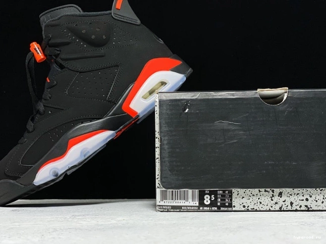 Retro 6 Air 384664-060 Black Jordan OG Infrared 1011